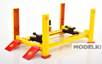 1:18 SHELL Hebebühne, yellow red - 13583