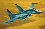 1:48 Сборная модель Самолет Russian Su-34 Fullback Fighter-Bomber - 81756
