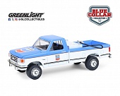 1:64 FORD F-250 XL пикап с топливной цистерной 'Chevron' (1991), Light Blue/Blue - 35300D