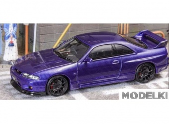 1:64 Nissan GTR-R33 with opening hood, full carbon purple - FH026