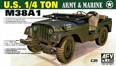 1:35 Сборная модель Американский военный внедорожник M38A1 1/4 ton 4x4 - AF35S17