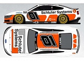 1:64 Ford Mustang #01 Corey Lajoie *Schluter-Systems* white/orange 2025 - C012565SCWCO