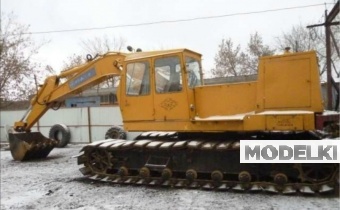 1:43 Сборная модель Экскаватор МТП-71А (моноблочная стрела), комплект для самостоятельной сборки - am430355