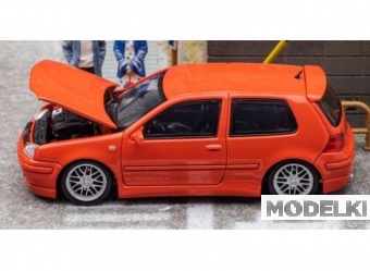 1:64 Volkswagen MK4 with opening hood, orange-red - FH032
