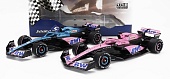 1:18 RENAULT Set 2x F1 A523 Team Bwt Alpine Press Launch Livery №10 Pierre Gasly - №31 Esteban Ocon (2023), Blue Black Pink - 180016