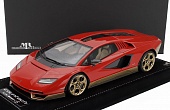 1:18 LAMBORGHINI Countach Lpi 800-4 (2021) - Con Vetrina - With Showcase, Rosso Arancio Miura - Red Orange - LAMBO052SE10