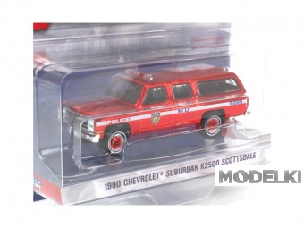 1:64 (Greenlight!) CHEVROLET Suburban K2500 Scottsdale 'New York City Police Department' (NYPD) (1990), red - GL43040D2