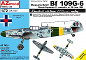 1:72 Сборная модель Самолет Messerschmitt Bf 109G-6 - AZ7625
