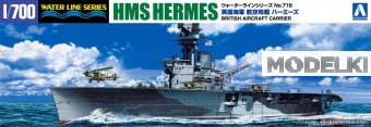 1:700 Сборная модель HMS Hermes British Aircraft Carrier Water Line Series No. 716 - 05103