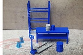 1:18 Гаражное оборудование, синий - DT31892 (blau)