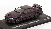 1:43 NISSAN Skyline GT-R (BNR34) with Nismo Parts (1996), purple-metallic - S4318201