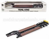 1:50 Гидравлический низкорамный полуприцеп Trail King, черный / коричневый - 71137