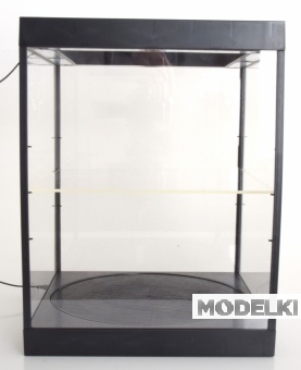 1:18 VITRINE mit LED Beleuchtung, schwarz - T9-69929BK