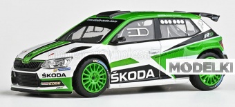 1:43 SKODA Fabia III R5 Motorsport Design №0 Rally (2017), green/white - 605T3