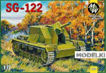 1:72 Сборная модель Советская САУ СГ-122 (на шасси трофейного танка панцер 3) - 7253