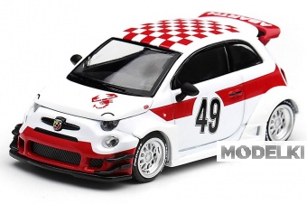 1:64 FIAT 595 Abarth LB-Works X Abas Works 1000 TC Tribute (2026), white / red - MGT01325-BL