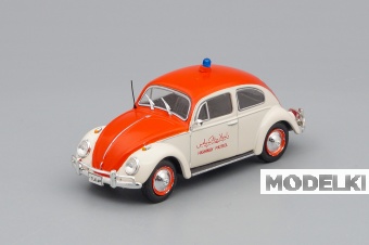 1:43 VOLKSWAGEN Beetle Полиция Афганистана (1970), Полицейские Машины Мира 80, красно-белый - PCW080