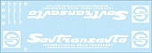 1:43 Набор декалей Sovtransavto для Минский-93971 (вариант 2), белый (100х290) - DKP0023