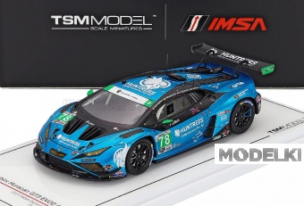 1:43 LAMBORGHINI Huracan Gt3 Evo2 5.2l V10 Team Forte Racing №78 24h Daytona (2025) Misha Goikberg - Mario Fambacher - Frank Perera - Parker Kligerman, Blue Black - TSM430874