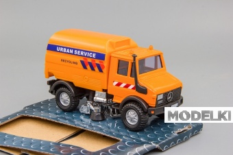 1:50 MERCEDES-BENZ Unimog, коммунальный ПУМ, оранжевый - crc330