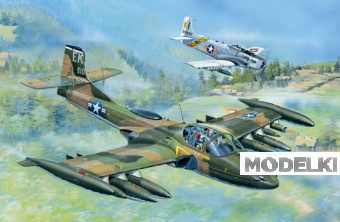 1:48 Сборная модель Самолет  US A-37A Dragonfly Light Ground-Attack Aircraft - 02888