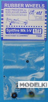 1:72 Колеса резиновые Британский истребитель Supermarine Spitfire - 7222
