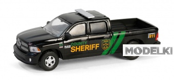 1:64 DODGE Ram 1500 Pick-up Sheriff (2013) - Yellowstone, Black - 62030A