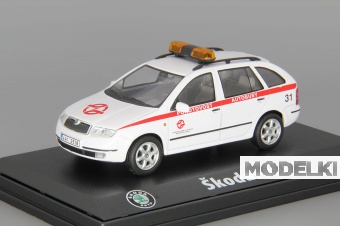 1:43 (Б/У) SKODA Fabia Combi 'DP Praha Pohotovost Autobusy', white - 004XM-X1