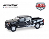 1:64 CHEVROLET Silverado пикап 2023 Black/ White Stars & Stripes - 35300F
