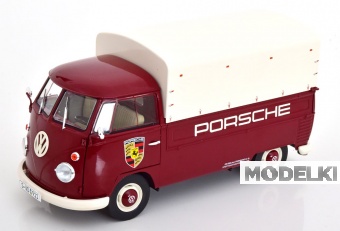 1:18 VOLKSWAGEN T1 Pritsche Porsche Service (1950), dark red/ white - S1806707