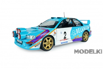 1:18 SUBARU Impreza WRC99 Team Belgacom (Night Version) #2 4th Rally Belgium Westhoek Ypres 1998 Jean Marc Fortin - Gregoire De Mevius, blue / white - S1807411