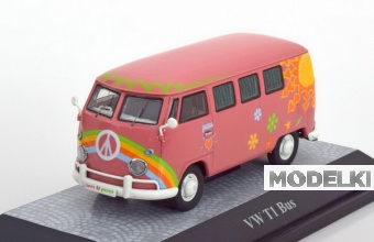 1:43 VOLKSWAGEN T1 Bus 'Flower Power' (1965), pink - 13851