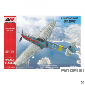 1:48 Сборная модель Самолет Bf-109T - АА4806