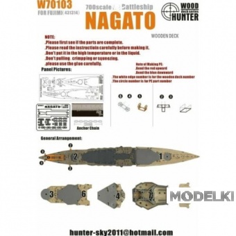 1:700 Набор деталей IJN Battleship Nagato (Fujimi 431314) - W70103