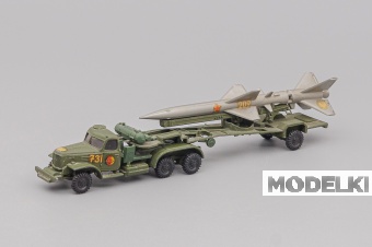 1:87 (Б/У) ЗИЛ-157 ТЗМ с зенитной ракетой комплекса С-75, хаки - LOT01564
