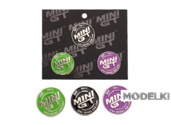 Набор металлических эмблем MINI GT, black / purple / green - MGTOM034
