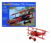 1:72 Сборная модель Самолет-триплан Fokker DR.1 - 04116
