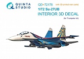 1:72 3D Декаль интерьера кабины Su-27UB (Trumpeter) (с 3D-печатными деталями) - QD+72178