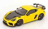 1:18 PORSCHE Cayman GT4 RS Weissach Package (2024), yellow carbon-grey - 110062124