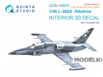 1:48 3D Декаль интерьера кабины L-39ZA (Trumpeter) (малая версия) (с 3D-печатными деталями) - QDS+48603