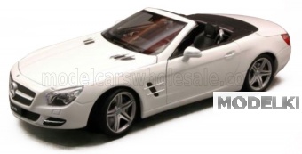 1:18 MERCEDES-BENZ SL-CLASS SL500 (R231) Spider Cabriolet Open (2012), white - 18046C-WPL