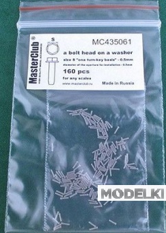 1:35 Головка болта на шайбе (ключ 0,5 мм установочное отверстие 0,5 мм) - MC435061