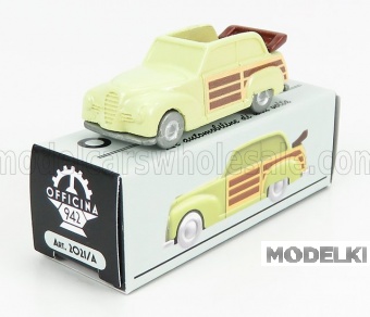 1:76 FIAT 1100 E Cabriolet Open Venilia Carrozzeria Savio (1949), Light Yellow Wood - ART2021A