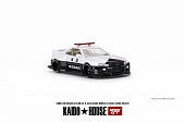 1:64 (Б/У) NISSAN Skyline GT-R (R34) 'KAIDO WORKS V2 Aero' (Japan Police) - KHMG120-X1