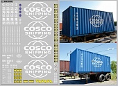 1:43 Набор декалей Контейнеры COSCO Вариант 2 (100х140) - DKM0546