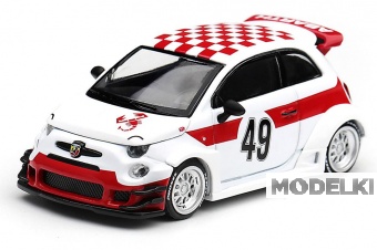 1:64 FIAT 595 Abarth LB-Works X Abas Works 1000 TC Tribute LHD (2026), white / red - MGT01325-L