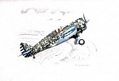 1:32 Сборная модель Самолет model H-75M/N/O Hawk - SH32038