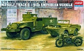 1:72 Сборная модель M3 Half Track & 1/4 ton Amphibian Vehicle (WWII Ground Vehicle SET-6) - 13408