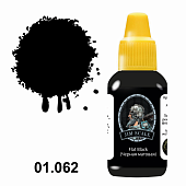 Краска акриловая под аэрограф Flat Black (Черная матовая) - 01.062