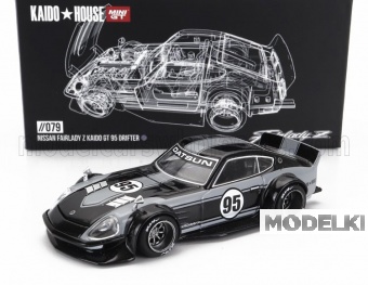 1:64 DATSUN Fairlady Z №95 Kaido House Coupe Drifter V1 (1975), Black Grey - KHMG079